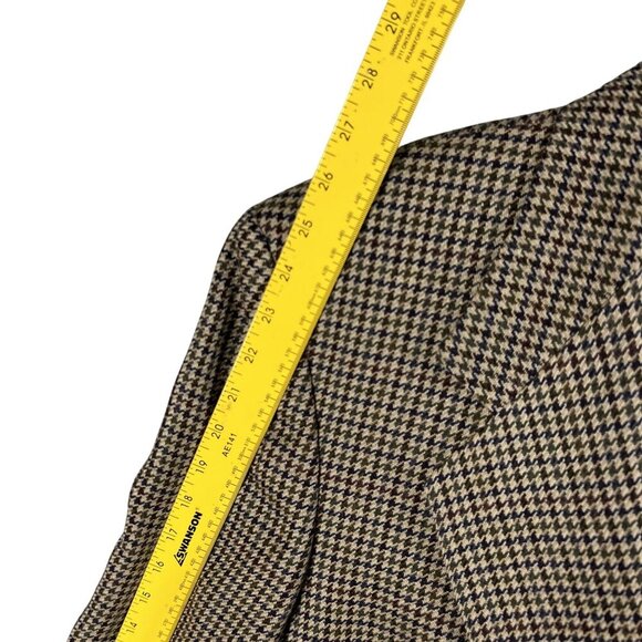 Oscar De La Renta Mens 43R Houndstooth Wool Blazer Jacket Sportcoat Timeless - Picture 10 of 16
